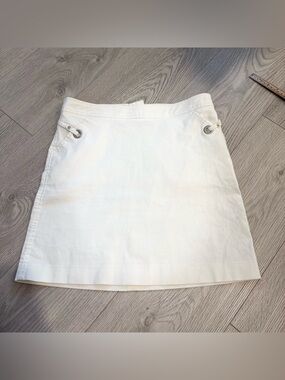 Mexx Cream Mini Skirt with Grommet Accents
